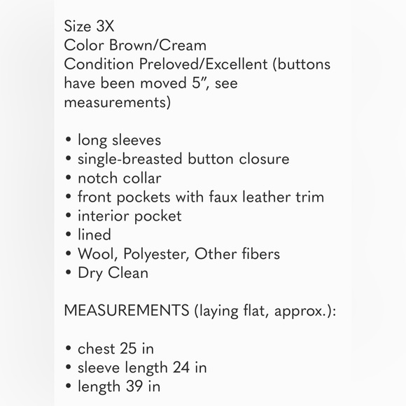 DKNY Walker Single-Breasted Plaid Wool-Blend Coat Brown Size 3X - Picture 14 of 14